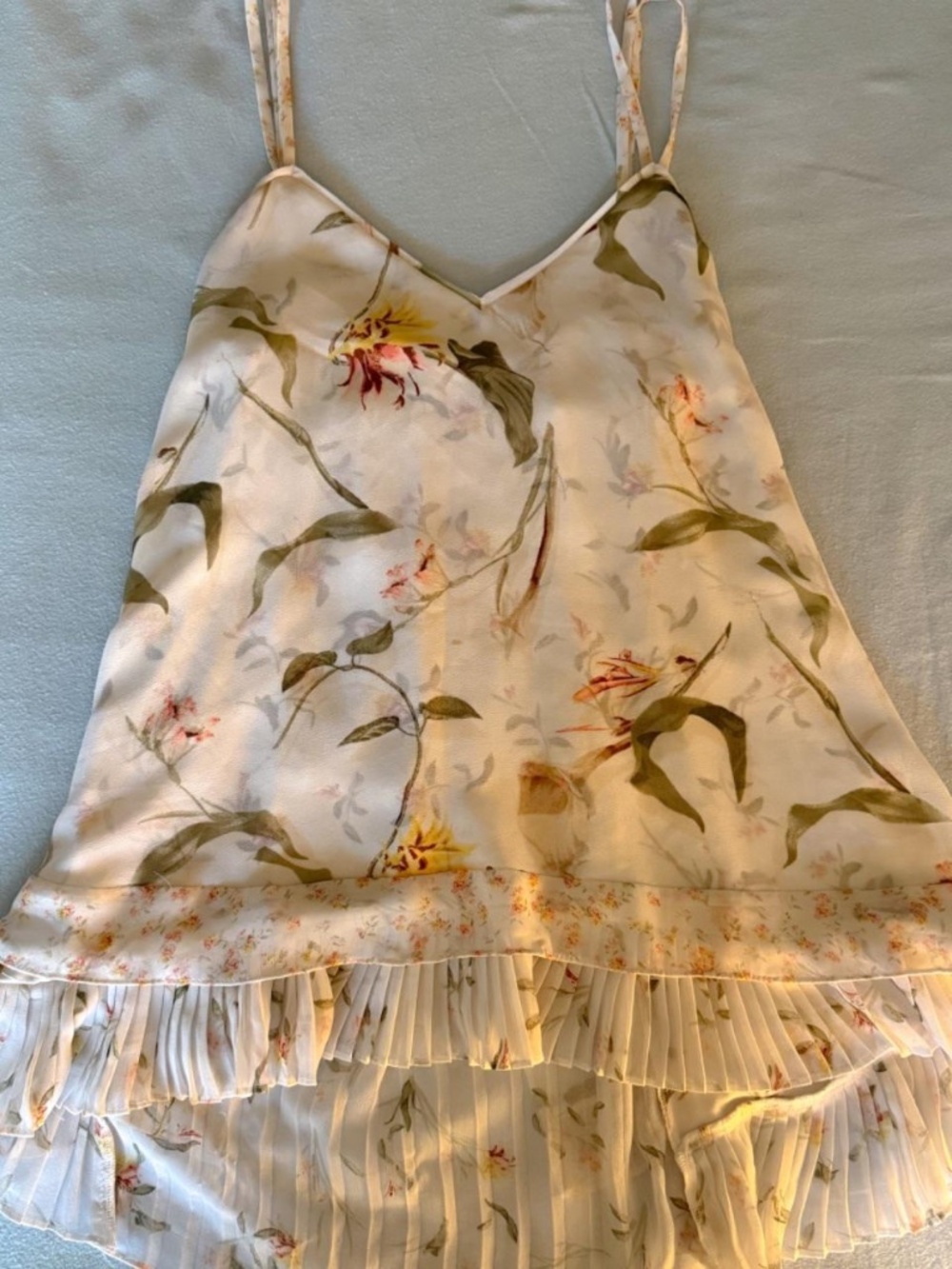 Cream Floral blouse